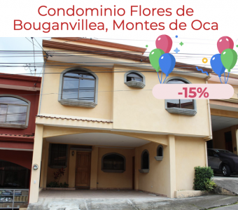 Venta de casa ubicada en San José, Montes de Oca, Condominio Flores de Bouganvillea