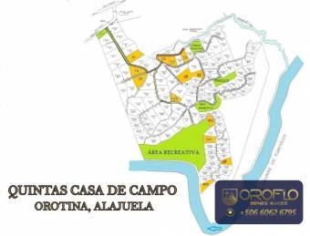 COMPLEJO DE QUINTAS ECO-RESIDENCIALES A PRECIO REDUCIDO EN QUINTAS CASA DE CAMPO. OROTINA, ALAJUELA 