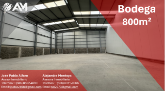 Bodega en Coyol de Alajuela 800m