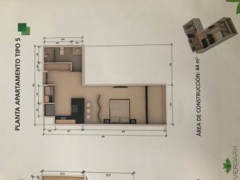 Se alquila apartamento con moderno diseño en Santa Ana 22-1587