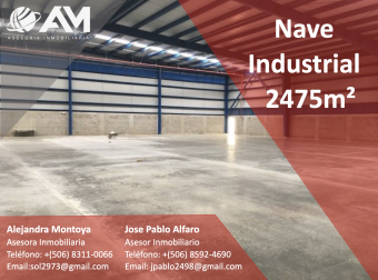 Nave Industrial en Alajuela 2475m