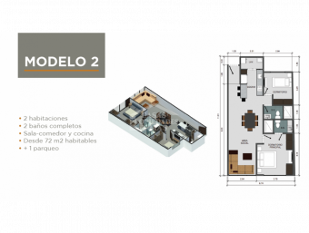 SE VENDEN APARTAMENTOS EN TORRE VERTICAL, CEDROS MONTES DE OCA 72m2