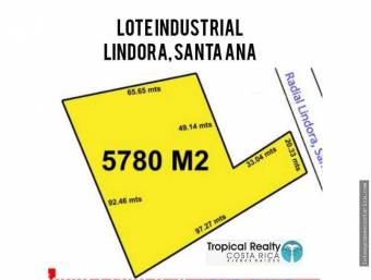 Lote en venta zona industrial Santa Ana, Lindora