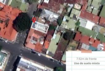Se vende lote de 154m2 con uso de suelo mixto en Carmen de San José 23-886