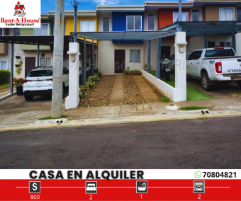 Alquiler de Casa en San Pablo de Heredia 26-1674