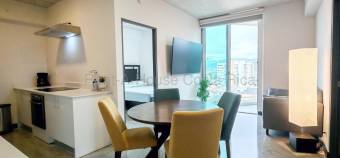 Alquiler apartamento amueblado moderno con balcón y full amenidades 26-1821 GS