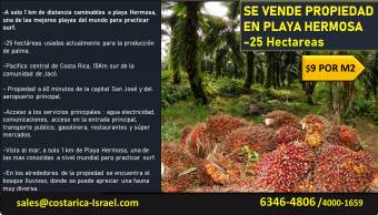 BEAUTIFUL PROPERTY FOR SALE IN PLAYA HERMOSA-25 Hectares