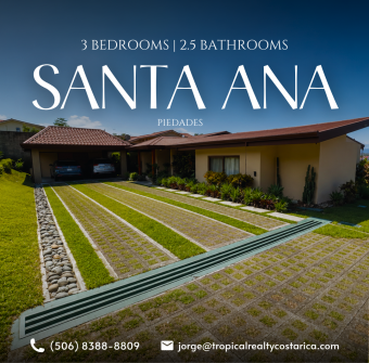 Casa Remodelada de Una Planta en Venta en Piedades de Santa Ana con Amplio Terreno y Privacidad