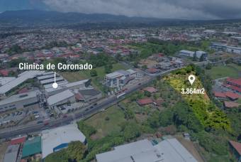 Terreno de 3.864m2  en Coronado ideal para desarrollo Excelente Ubicación Vistas a las Mon