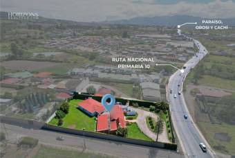 PROPIEDAD COMERCIAL CON CASA FRENTE A CARRETERA NACIONAL PRIMARIA 10 OREAMUNO CARTAGO NJC0, $ 1,100,000, 4.5, Cartago, Oreamuno