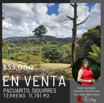For sale land 11,791 m2 in Gated Community in  Pacuarito, Siquirres 