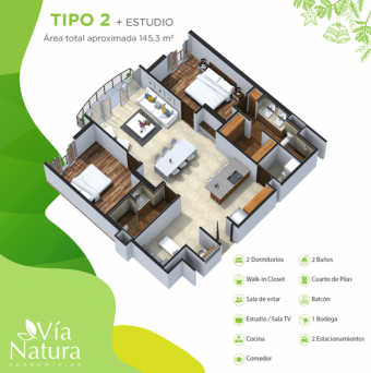 Remate Bancario- Se vende apartamento en Condominio Vistas de Vía Natura, Granadilla Curridabat