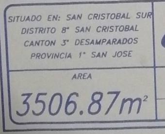 Venta de propiedad, San Cristóbal Sur de Desamparados