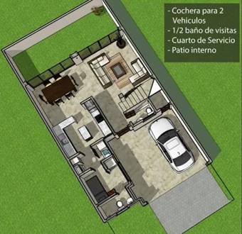 Se vende hermosa casa en Santa Ana, en exclusivo condómino con muchas amenidades 21-210