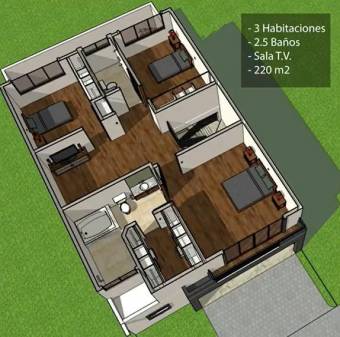 Se vende hermosa casa en Santa Ana, en exclusivo condómino con muchas amenidades 21-210