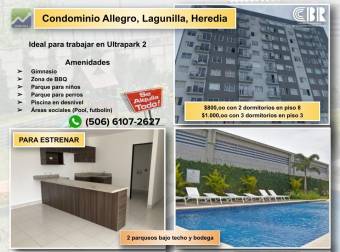 Se Alquila apartamento. Condominio Allegro, Lagunilla de Heredia