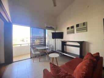 Se alquila amoblado apartamento en condominio de Santa Ana Centro 25-21