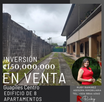 Edificio de 8 Apartamentos en Ubicación Céntrica, Guapiles