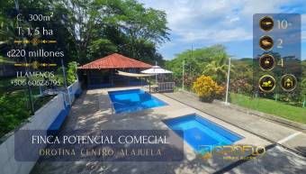 FINCA CON PONTENCIAL COMERCIAL OROTINA, ALAJUELA #20901cgsa