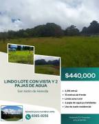 Land with view and 2 water services installed, San Isidro Heredia 2,316 sq. mts.