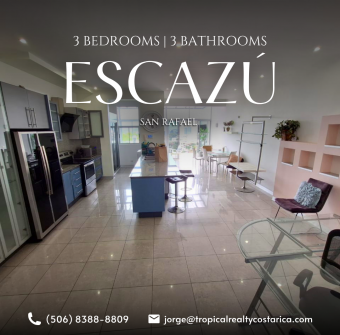 Fully Furnished Apartment for Rent in San Rafael, Escazú  US$1,800/month
