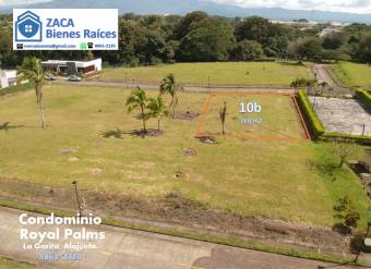 Condominio Royal Palm  Lote 10b  Área 760 m2 La Garita de Alajuela  Info al 8861 2120