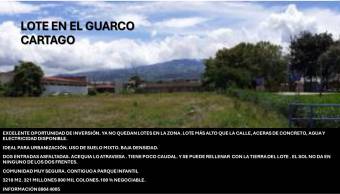 Lote en El Guarco, Cartago