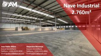 Nave Industrial en Coyol, Alajuela 2760m