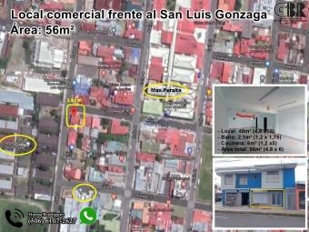 Local comercial frente al San Luis Gonzaga, Cartago. RONO