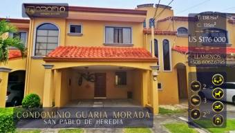 HOUSE FOR SALE IN CONDOMINIUM SAN PABLO, HEREDIA, COSTA RICA #40901lp