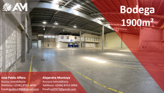 Bodega en Heredia 1900m