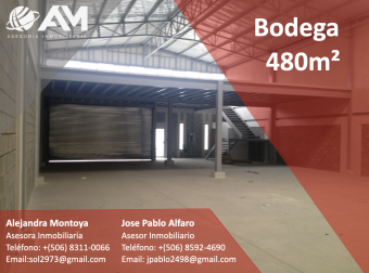 Ofibodega en Barreal, Heredia 480m