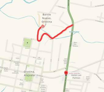 Lote con dos frentes se vende en Orotina