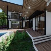 Proyecto residencial de villas con diseño moderno y tropical