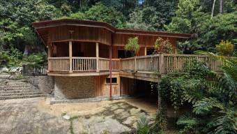 SE VENDE CASA EN SANTUARIO NATURAL CON RESERVA PRIVADA Y CASA DE HUESPEDES EN PEREZ ZELEDON