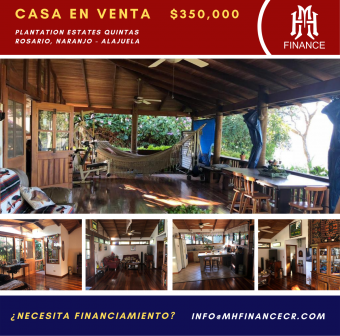 Preciosa casa en venta Plantation Estates Quintas. El Rosario, Naranjo - Alajuela