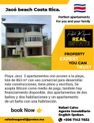 Tres Apartamentos con terreno y acceso a la playa.