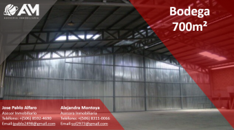 Bodega en Santa Ana 700m