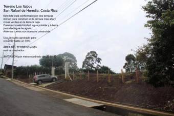 Se vende lote de 4,500m2 con uso UNIVIVIENDA en San Rafael Heredia 24-1552