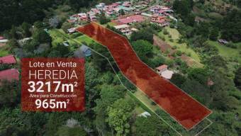 Se vende lote de 3,200m2 en San Isidro de Heredia 25-608