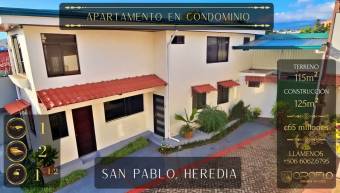 APARTAMENTO CONDOMINAL, SAN PABLO DE HEREDIA #40901ma