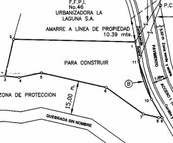 Lot of 1,188 m2 for sale in Hacienda Los Bambúes condominium in Ciudad Colón.