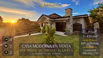  CASA MODERNA EN VENTA San Isidro de Grecia, Alajuela #20302dm