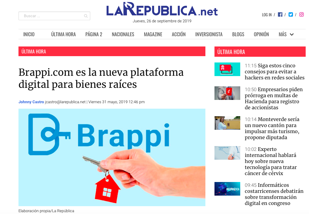Brappi.com es la nueva plataforma digital para bienes raíces
